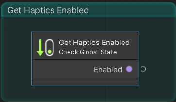Get Haptics Enabled Node