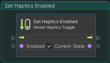 Set Haptics Enabled Node
