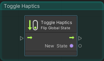 Toggle Haptics Node